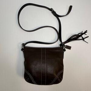 Coach Brown Leather Crossbody Shoulder Bag